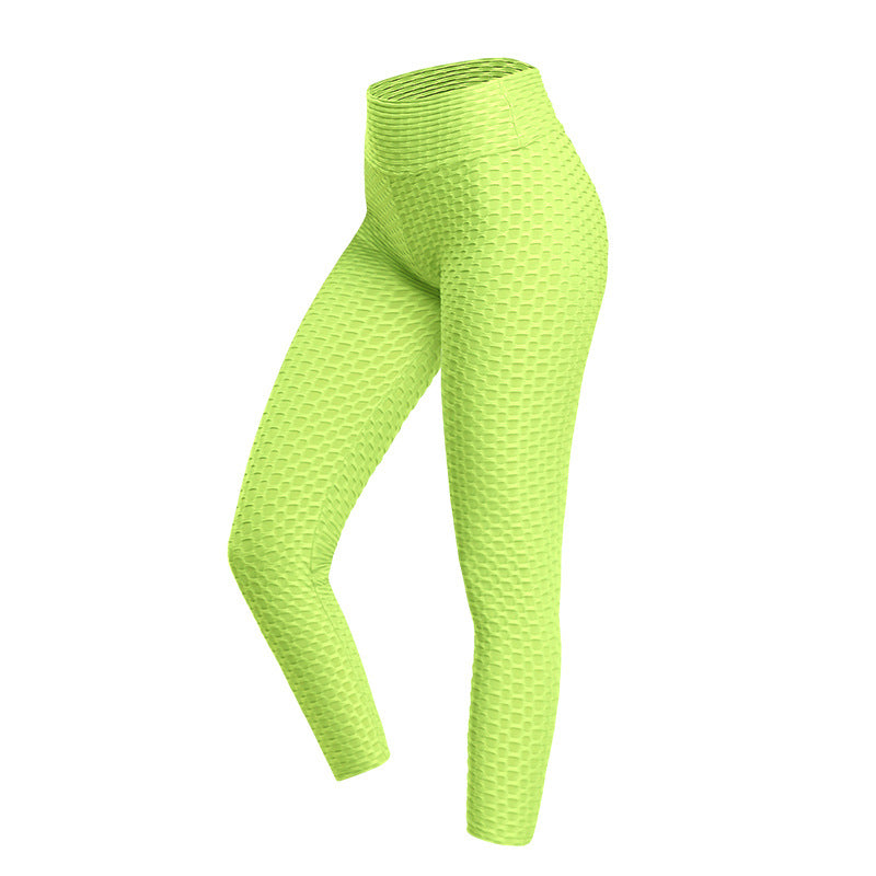 flourescent yellow High Waisted Tummy and Thigh Control Leggings For Women