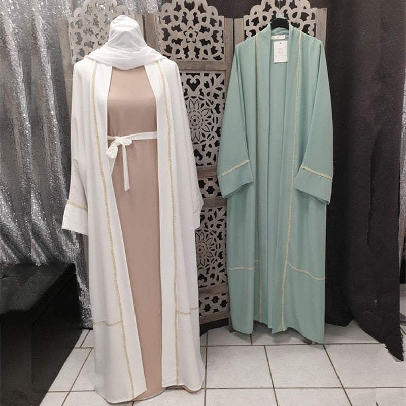 Kaftan Dubai Abaya Kimono Cardigan Muslim Hijab Dress