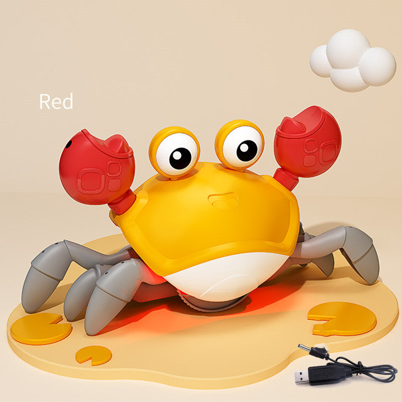 Yellow Crawling Crab Toys with Light Up, Interactive Musical Toy with  Automat