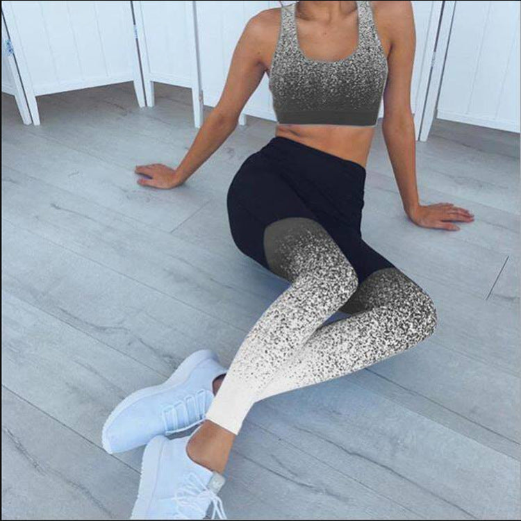 Women Fitness Leggings Casual Print Workout Pants Pencil Stretchy Trousers Gradient Legging Skinny Leggins Gothic Jeggings