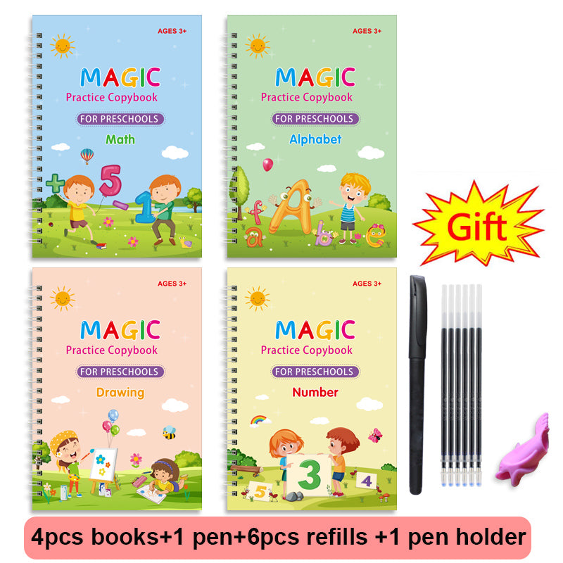 Hot Selling Preschool Hard Pen And Groove Copybook Practice Copybook For Children In English