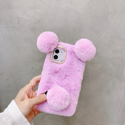 Fashion Simple Cute Plush Panda Phone Case