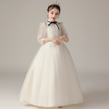 Kids Fashion Lace Wedding Party Dress