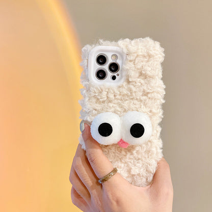 Plush Cute Big Eye Mobile Phone Case