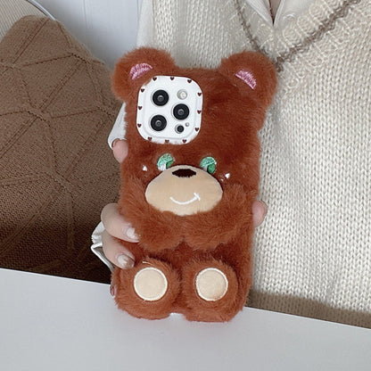 Plush Doll Phone Case Cute Cartoon Bear