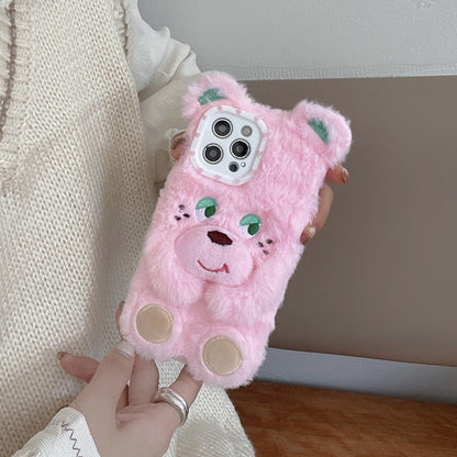 Plush Doll Phone Case Cute Cartoon Bear